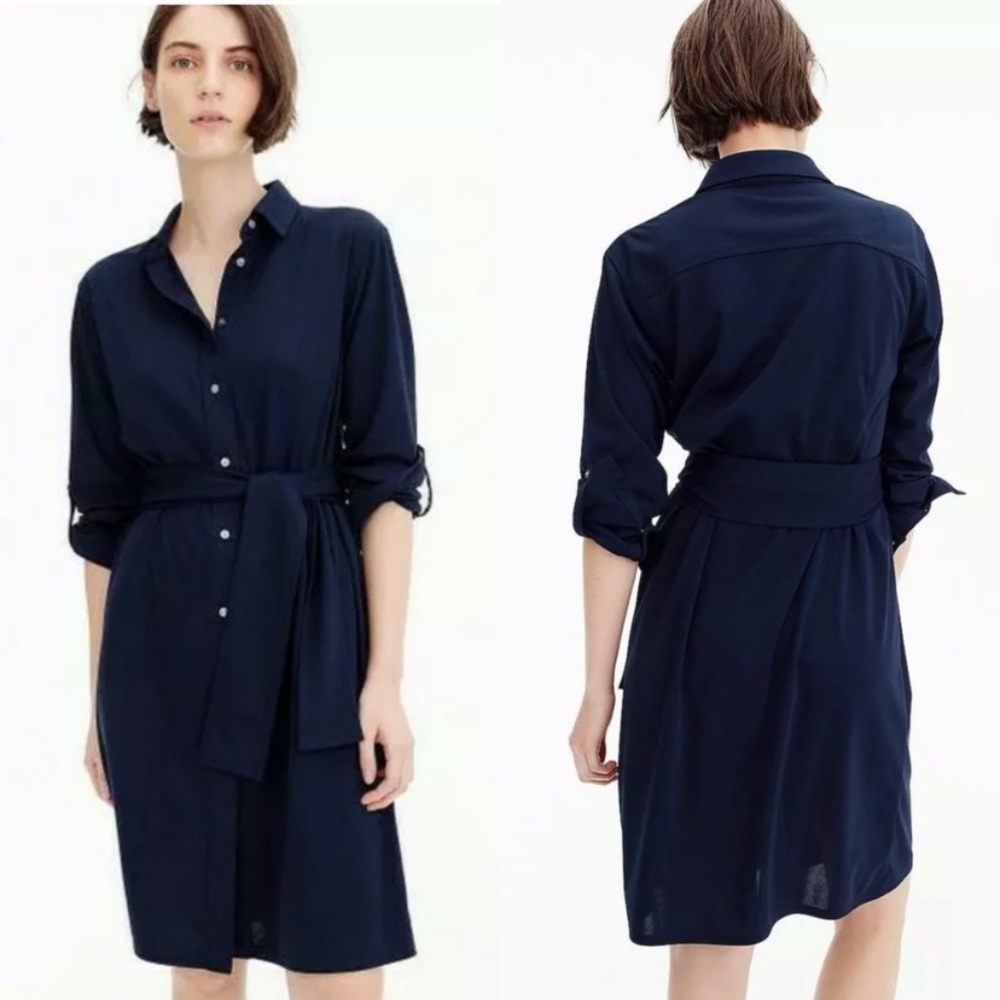 J Crew | Tie Waist Knit Shirtdress. Sz. M. Great condition worn once